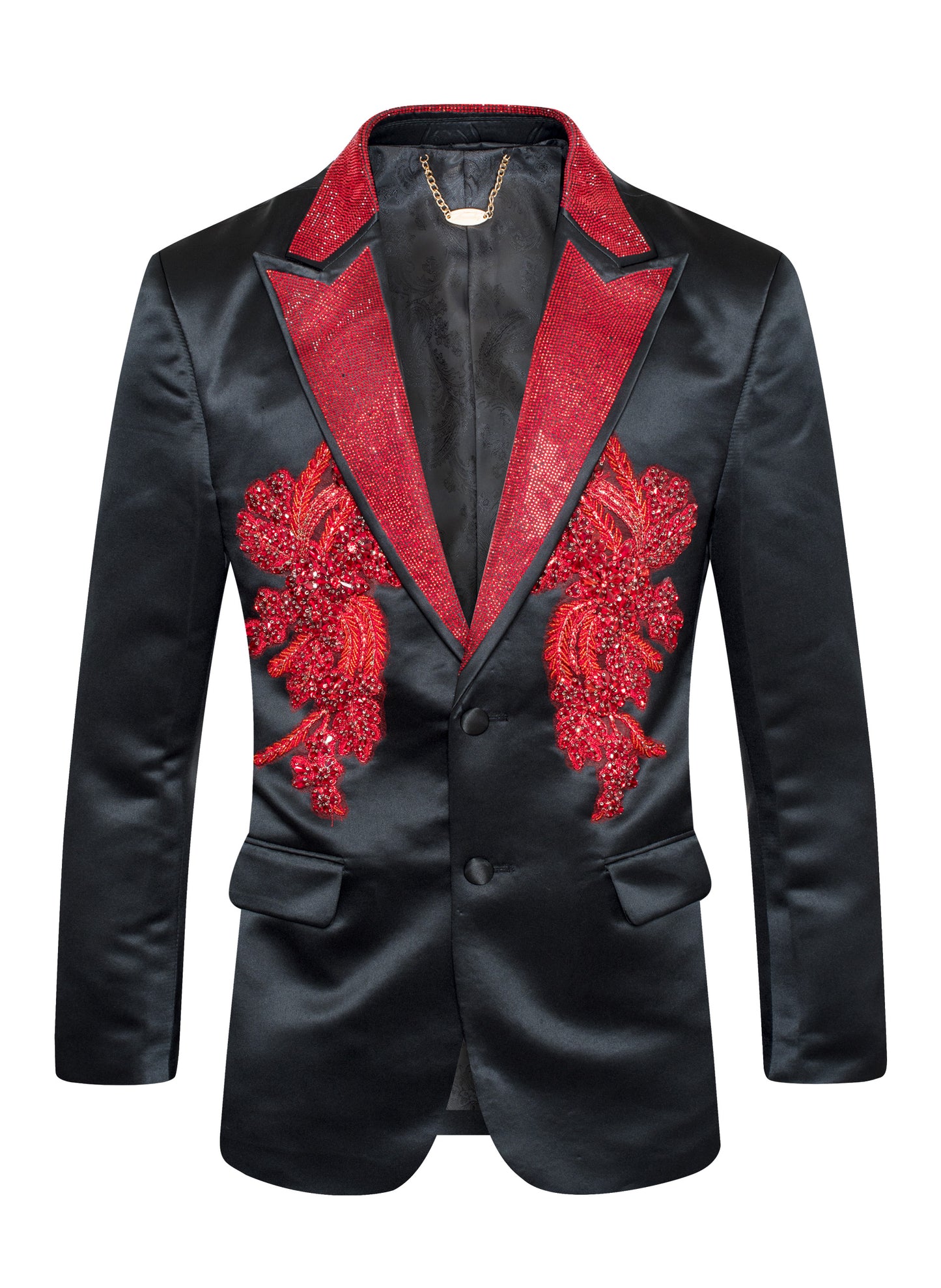 Lux Vine Satin Blazer