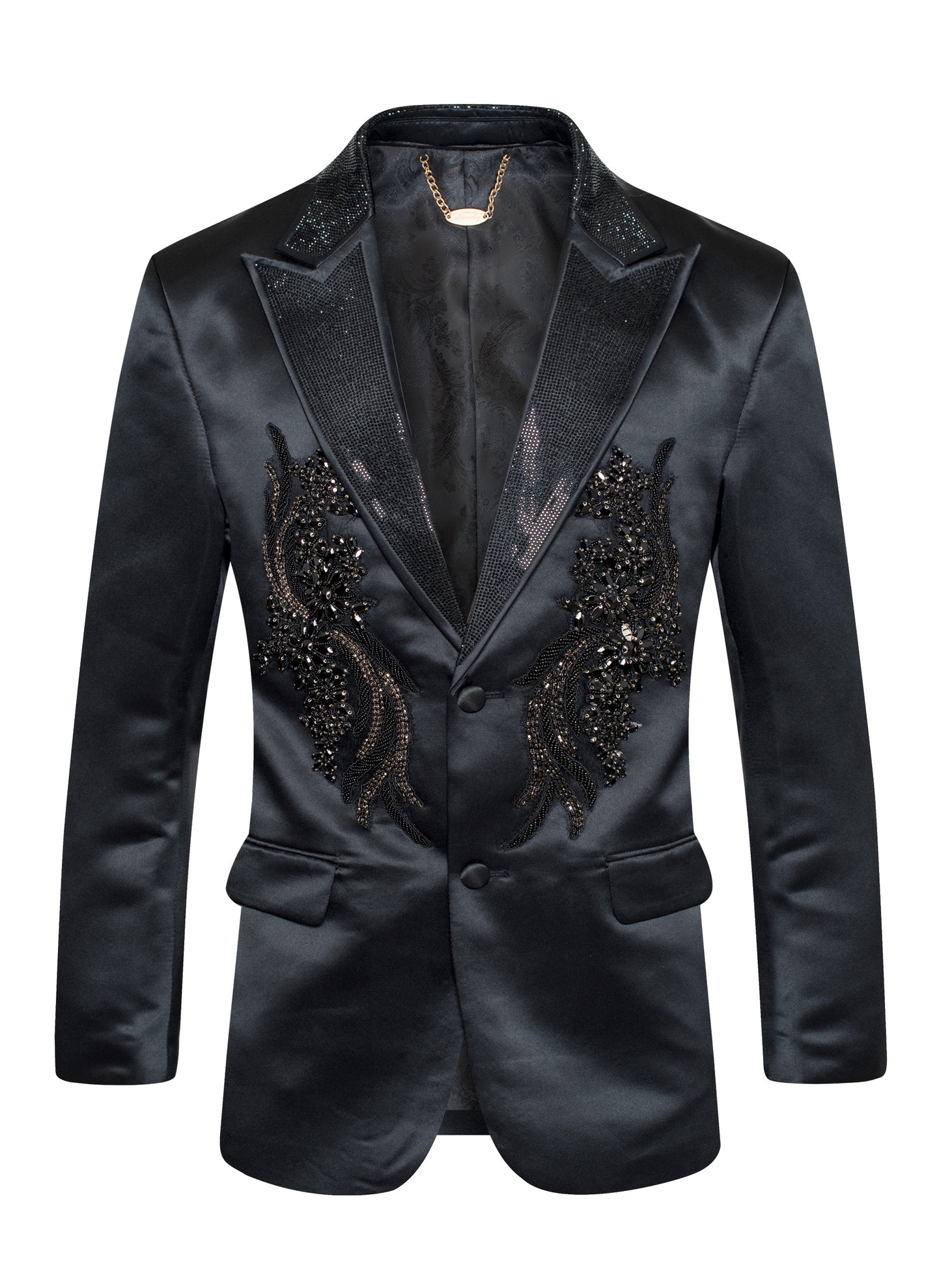 Lux Vine Satin Blazer