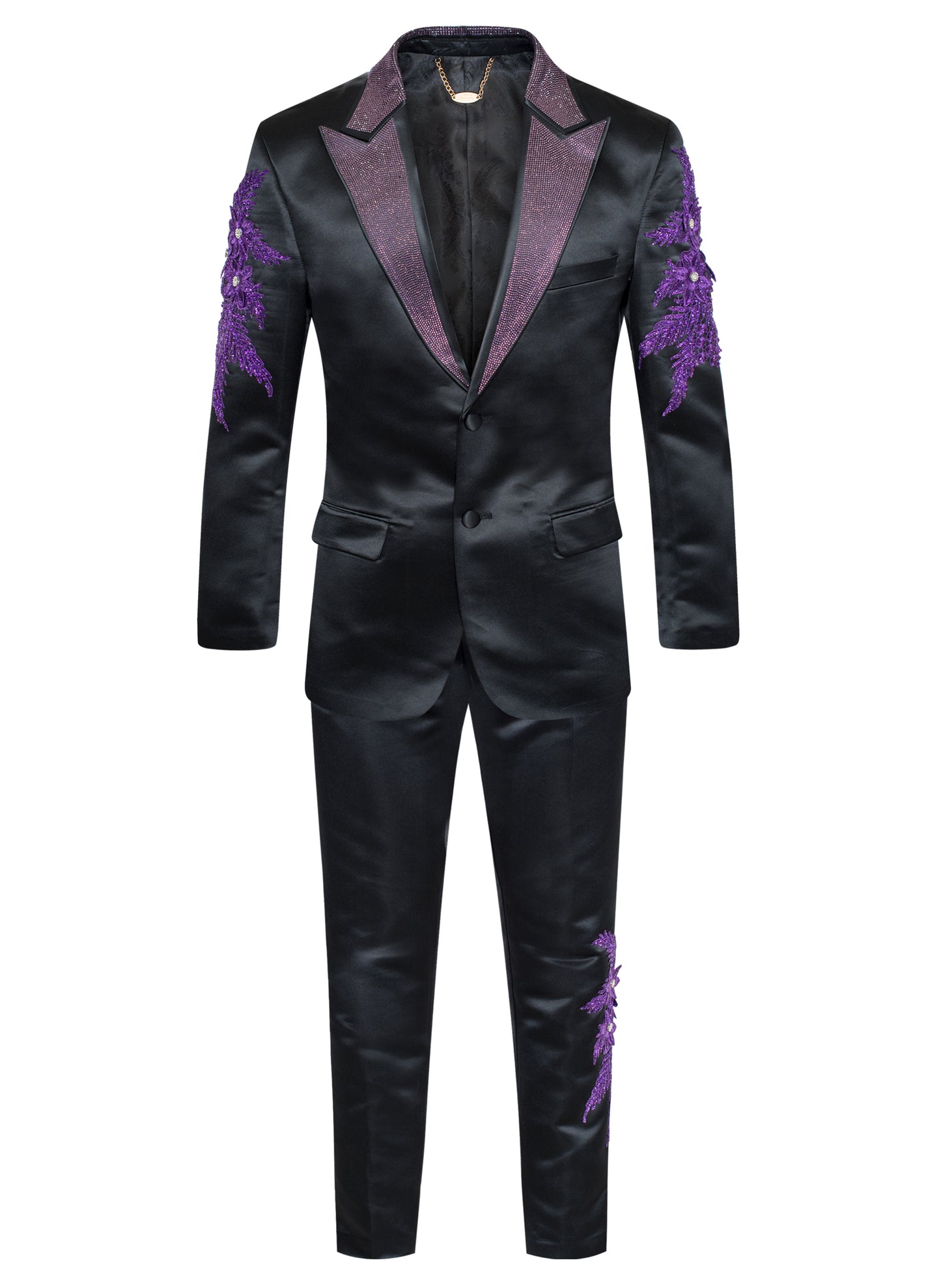 Lux Violet Satin Blazer