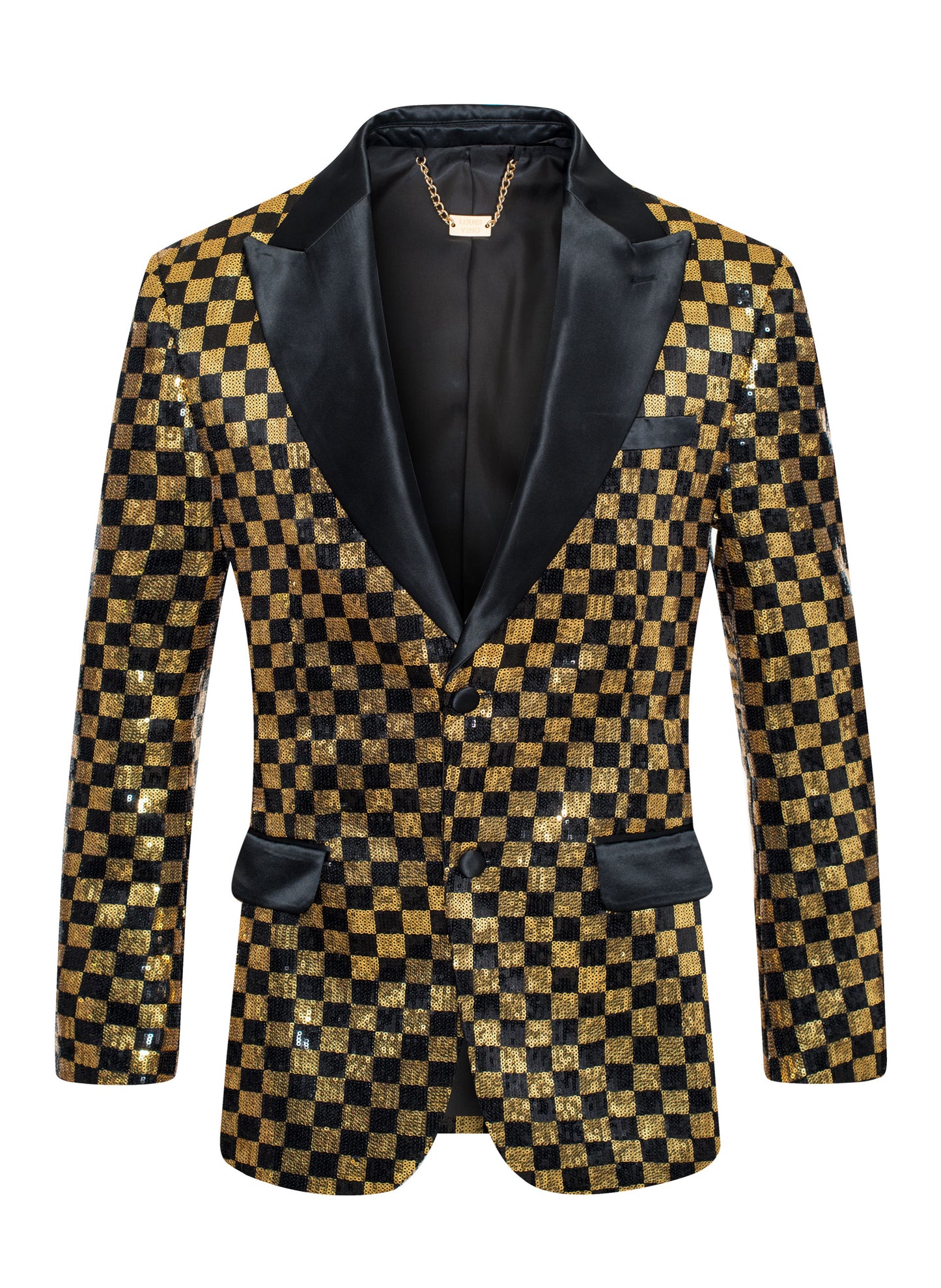 Checkered Sequin Blazer