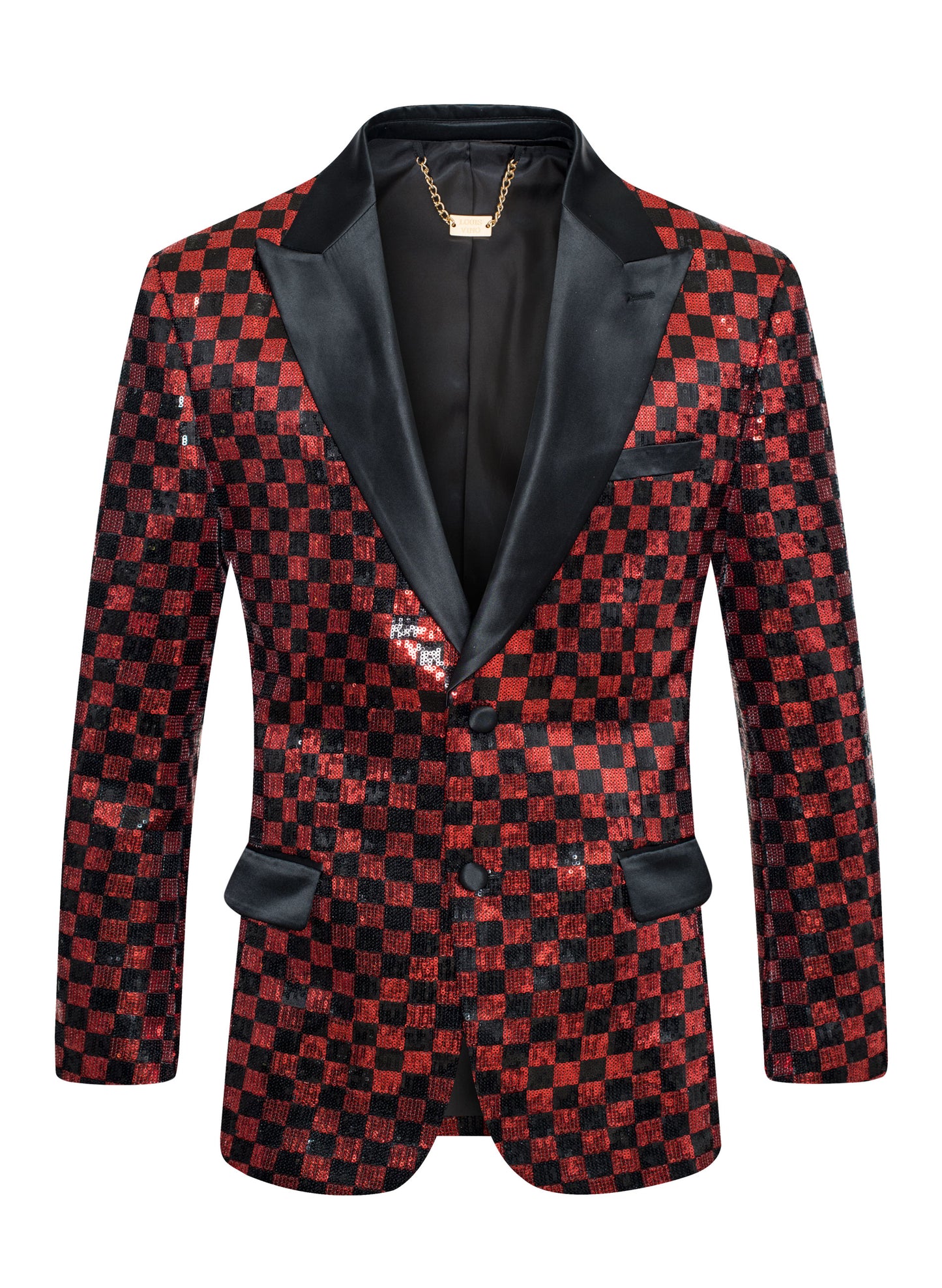 Checkered Sequin Blazer